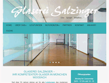 Tablet Screenshot of glaserei-salzinger.de